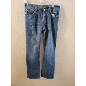 Hydraulic Womens Jeans Straight Leg Ankle Mid Rise Denim Blue Size 6